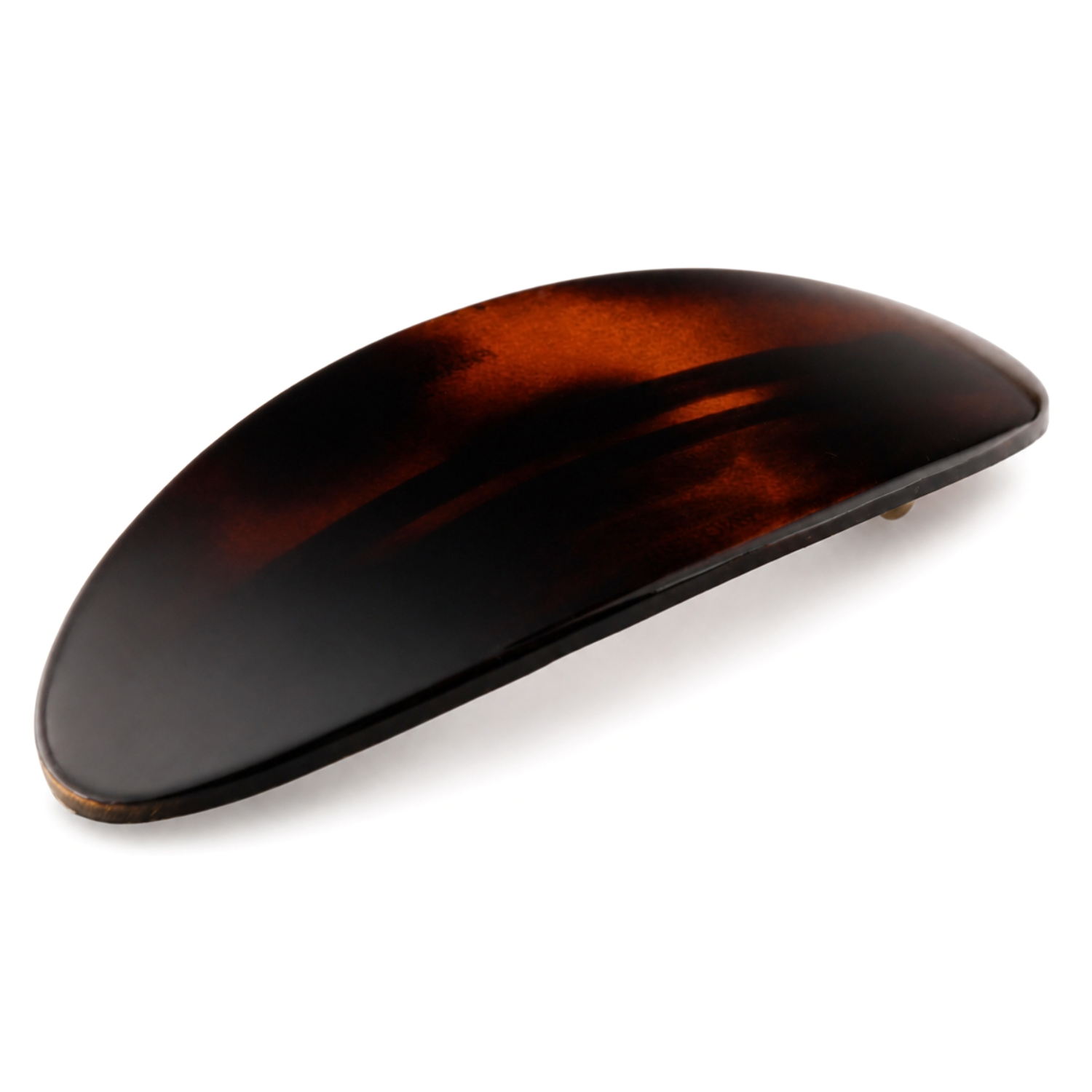 Parcelona French Dome Large 4" Tortoise Shell Cellulose Acetate Hair Barrette