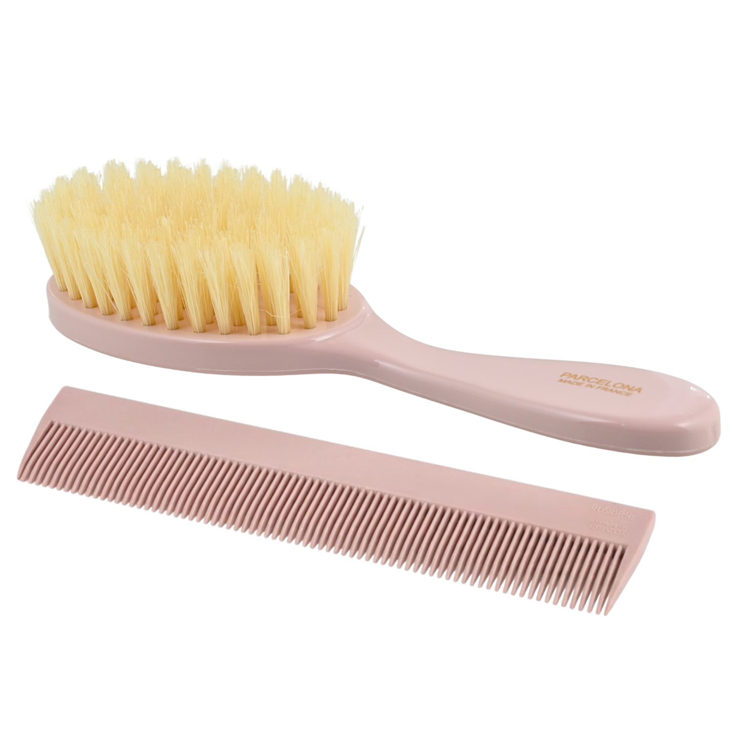 Parcelona French Grooming Combo 6” Celluloid Baby Brush and Comb for Toddlers