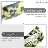 French Amie Broad Curved Arch Large 3.5" Extra Wide Volume Hair Clip Barrette