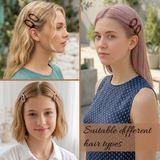 Parcelona Oval Hoop 1.75" Tortoise Shell Small Hair Clip Tige Boule Barrette