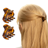 Parcelona Set of 2 French Mini Hair Claw Savana Jaw Clip Hair Accessories