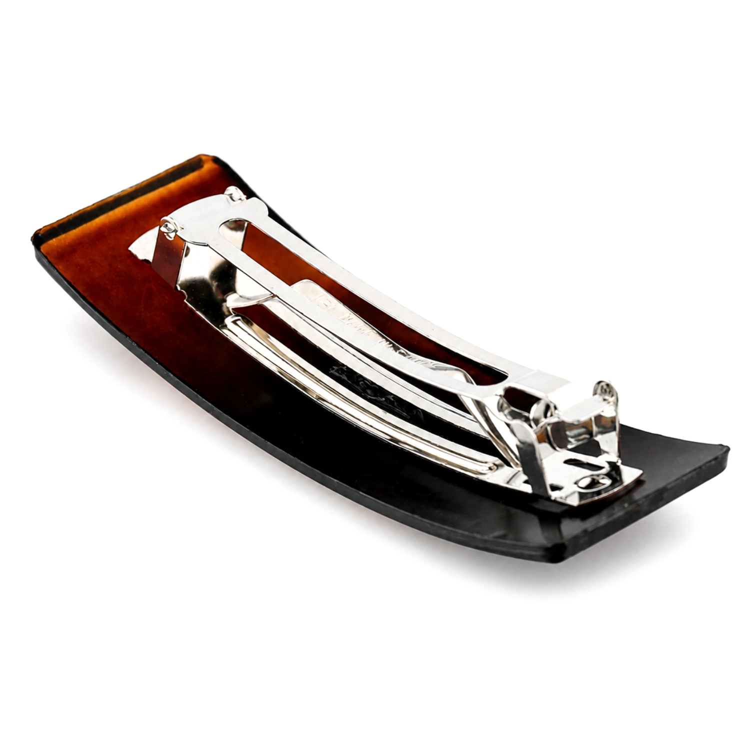 Parcelona French Flat Top Medium 3.25 Inch Tortoise Shell Hair Barrette