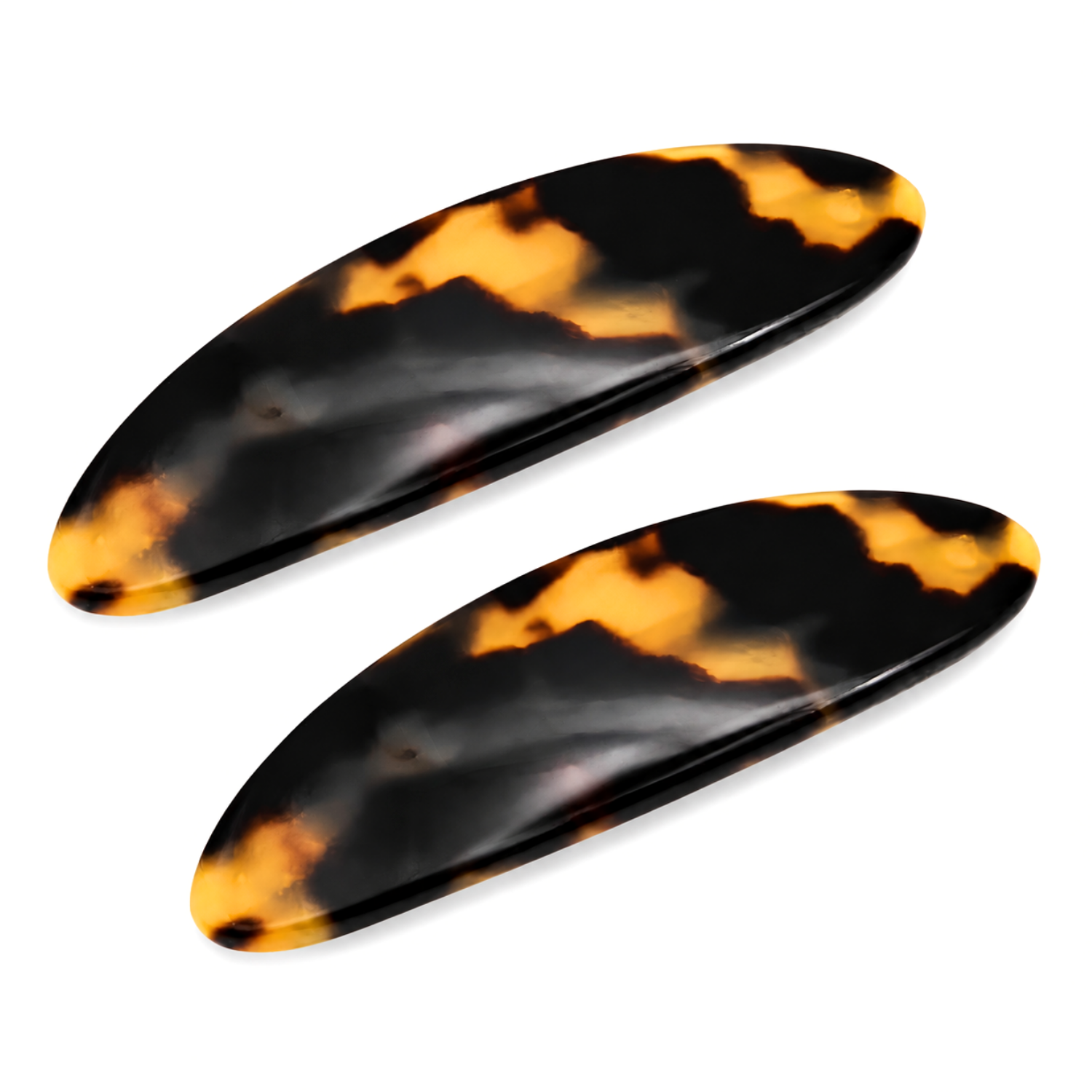 French Amie Oval Mini 2.5" Cellulose Acetate Hair Barrette Clip Women