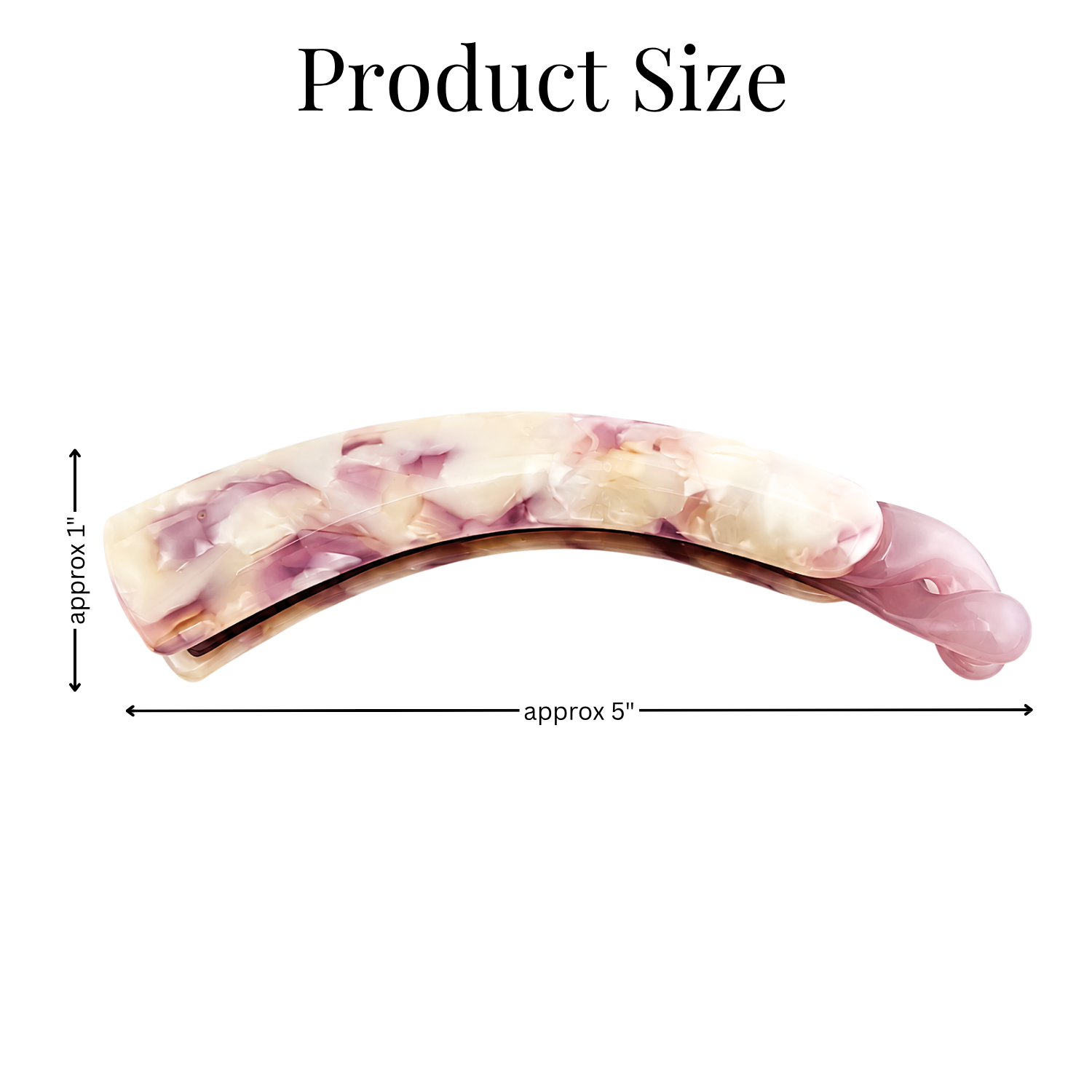 Moeni Curve Extra Large 5 Inch Cellulose Acetate Banana Hair Clip for Women