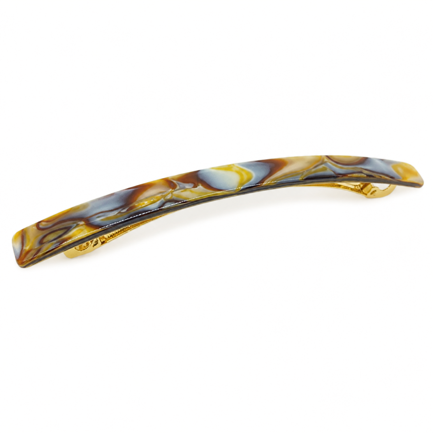 French Amie Long & Skinny Bar Large 4 1/4" Cellulose Acetate Hair Barrette Clip