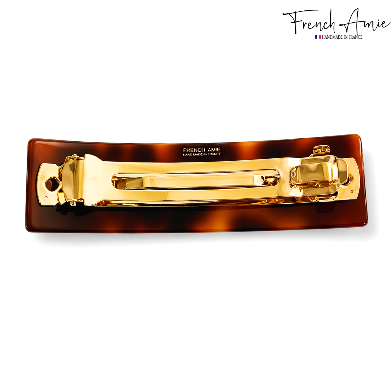 French Amie Curved Rectangle Medium 3 Inch Hair Barrette Clip Women and Girls