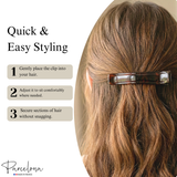 Parcelona Duckbill Hair Claw Clip 3" Cellulose Acetate Accessories for Women