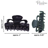 Parcelona French Petite Very Small Celluloid Set of 4 Hair Claws For Women