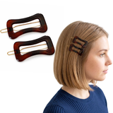 Parcelona Wavy 1.75" Tortoise Shell Small Hair Clip Tige Boule Barrette Womens