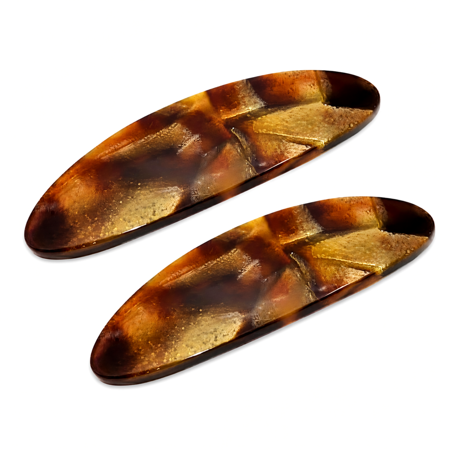 French Amie Oval Mini 2.5" Cellulose Acetate Hair Barrette Clip Women