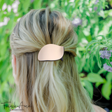 French Amie Handmade Onde 2 3/4" Medium Cream Ivory Hair Side Slider In Claw