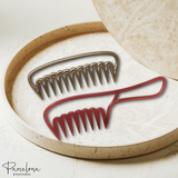 Parcelona Golden Brown Pink Salon Long Teeth Celluloid Acetate Hair Combs