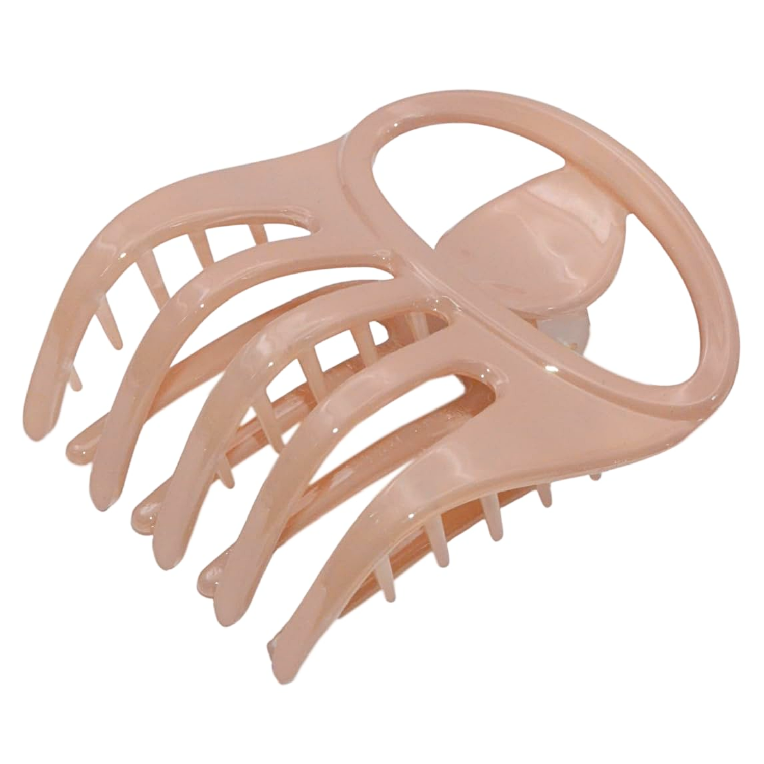 Parcelona French Curvy Oval Paw Medium Cellulose Hair Claw for Women and girls