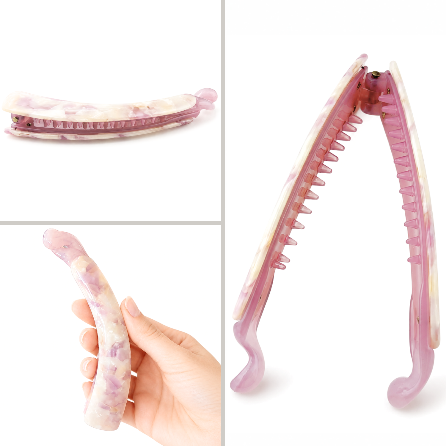 Moeni Curve Extra Large 5 Inch Cellulose Acetate Banana Hair Clip for Women