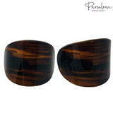 Parcelona French Curved Wide Adjustable Celluloid Hair Barrettes for Women