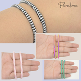 Parcelona Thin Stripes Ponytail Holder Stretchy Elastic Hair Ties for Women