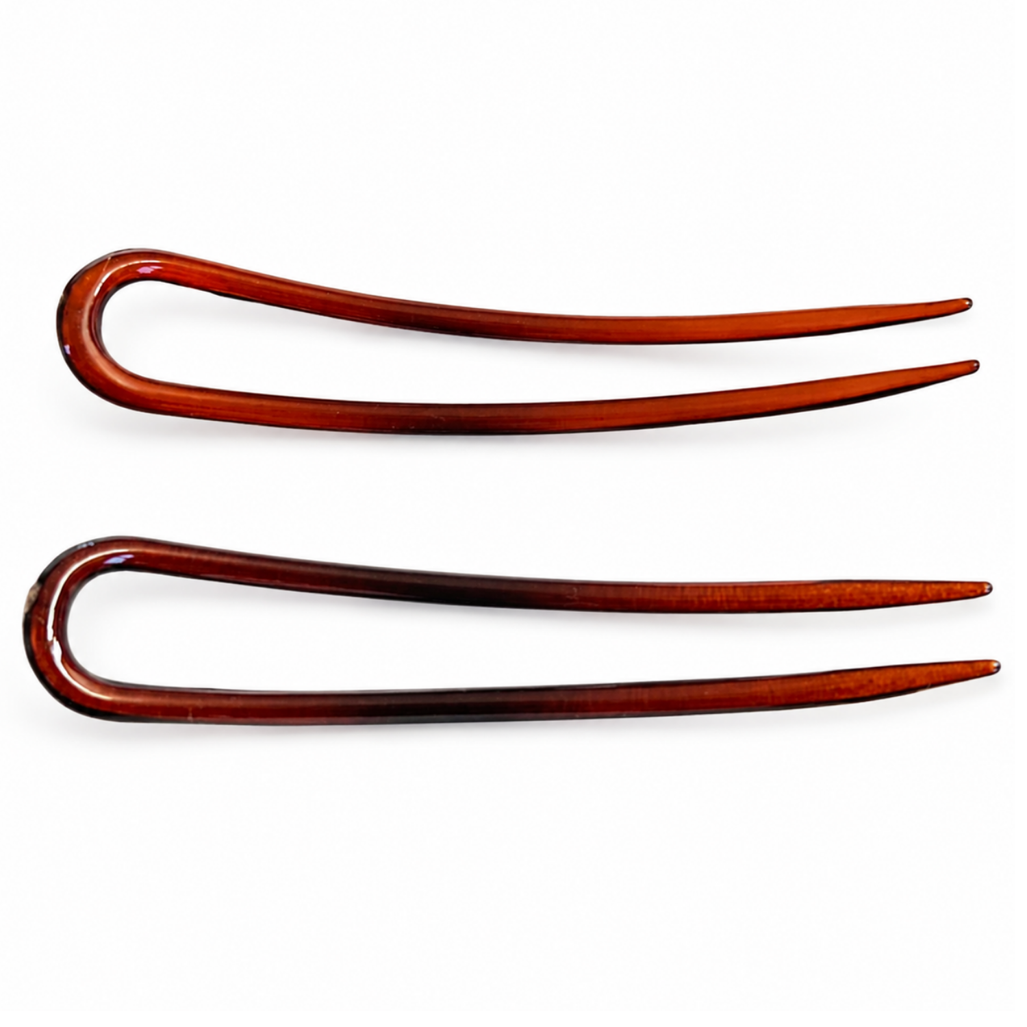 Parcelona French U Shaped Hair Pin 3 Inch Cellulose Acetate Updo Bun Fork