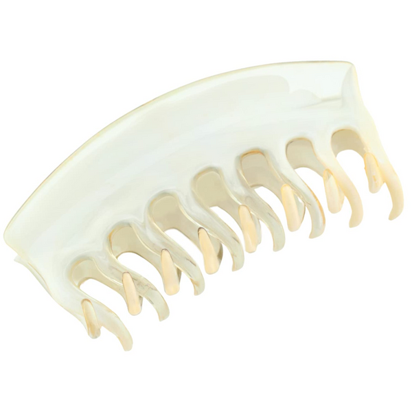 Parcelona French Arch Clear Beige Large 3 3/4" Celluloid Hair Claw for Women