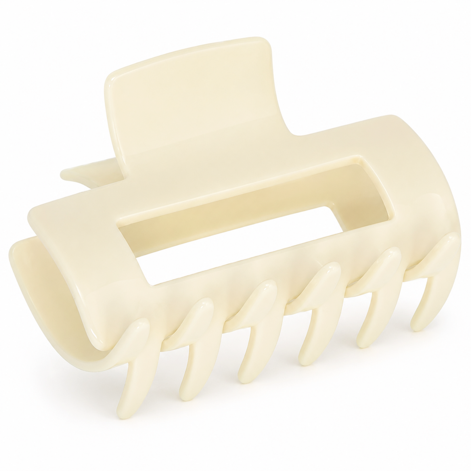 French Amie Geo Medium 3 1/4" Cellulose Acetate Handmade Jaw Hair Claw Clip Women