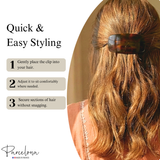 Parcelona French Small Barrette for Fine & Thin Hair Tortoise Shell Non-Slip Hair Clip