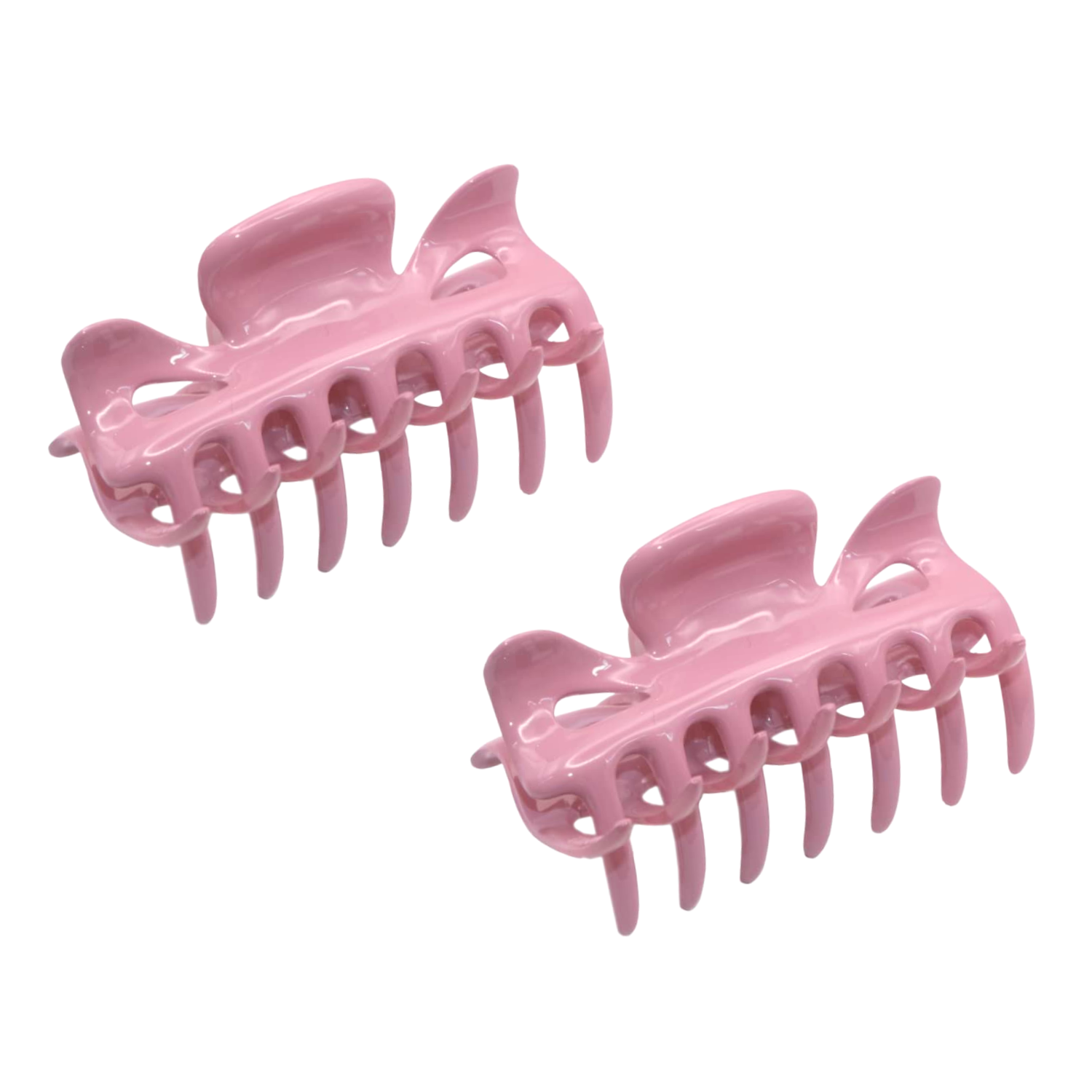Parcelona French Classic Small 2.5" Celluloid Set of 2 Jaw Hair Claws for Women