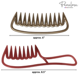 Parcelona Golden Brown Pink Salon Long Teeth Celluloid Acetate Hair Combs