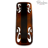 Parcelona French Swirl 3.5" Tortoise Shell Hair Clip Barrette No Slip Clasp Girl