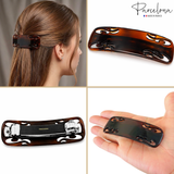 Parcelona French Swirl 3.5" Tortoise Shell Hair Clip Barrette No Slip Clasp Girl
