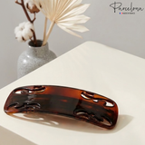 Parcelona French Swirl 3.5" Tortoise Shell Hair Clip Barrette No Slip Clasp Girl