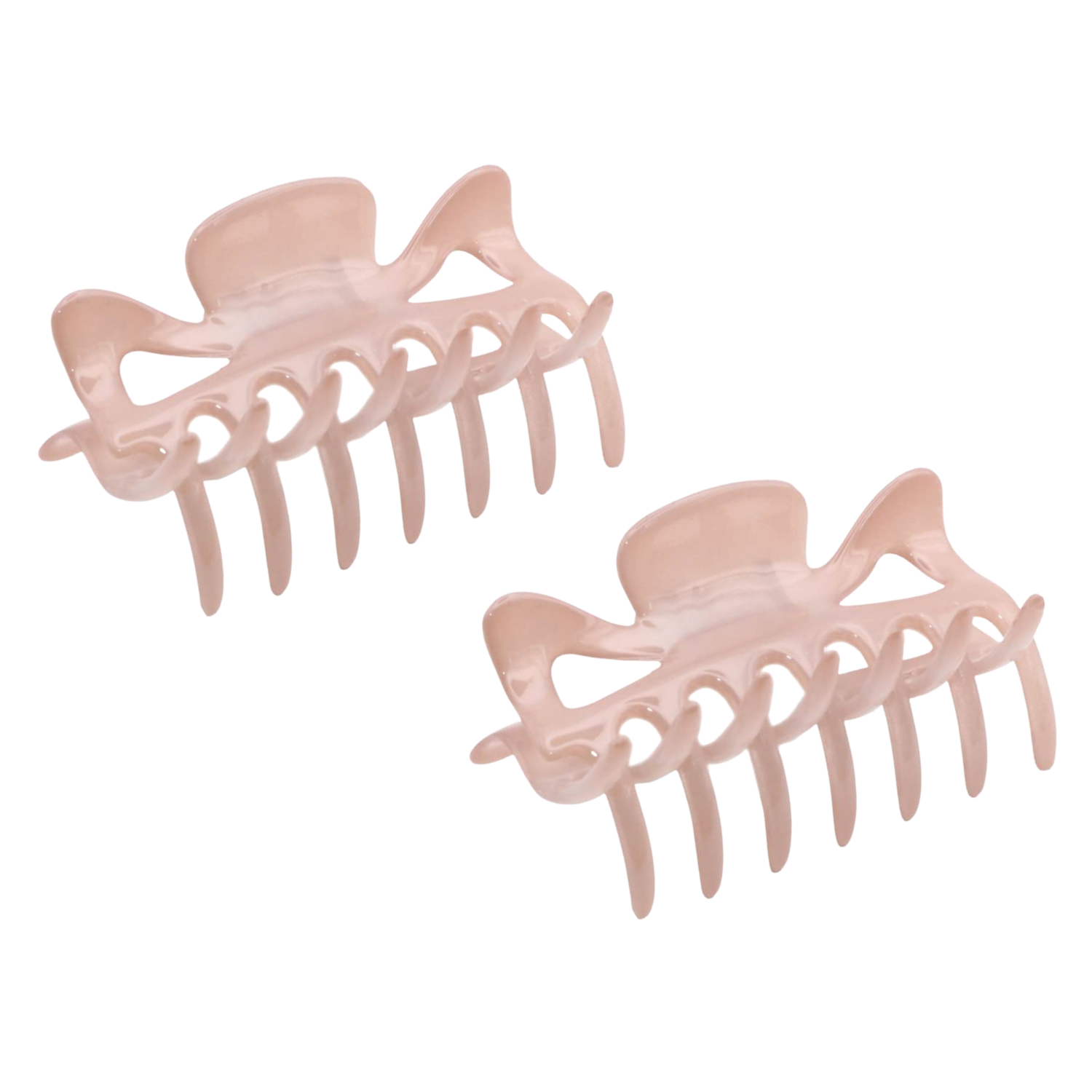 Parcelona French Classic Small 2.5" Celluloid Set of 2 Jaw Hair Claws for Women