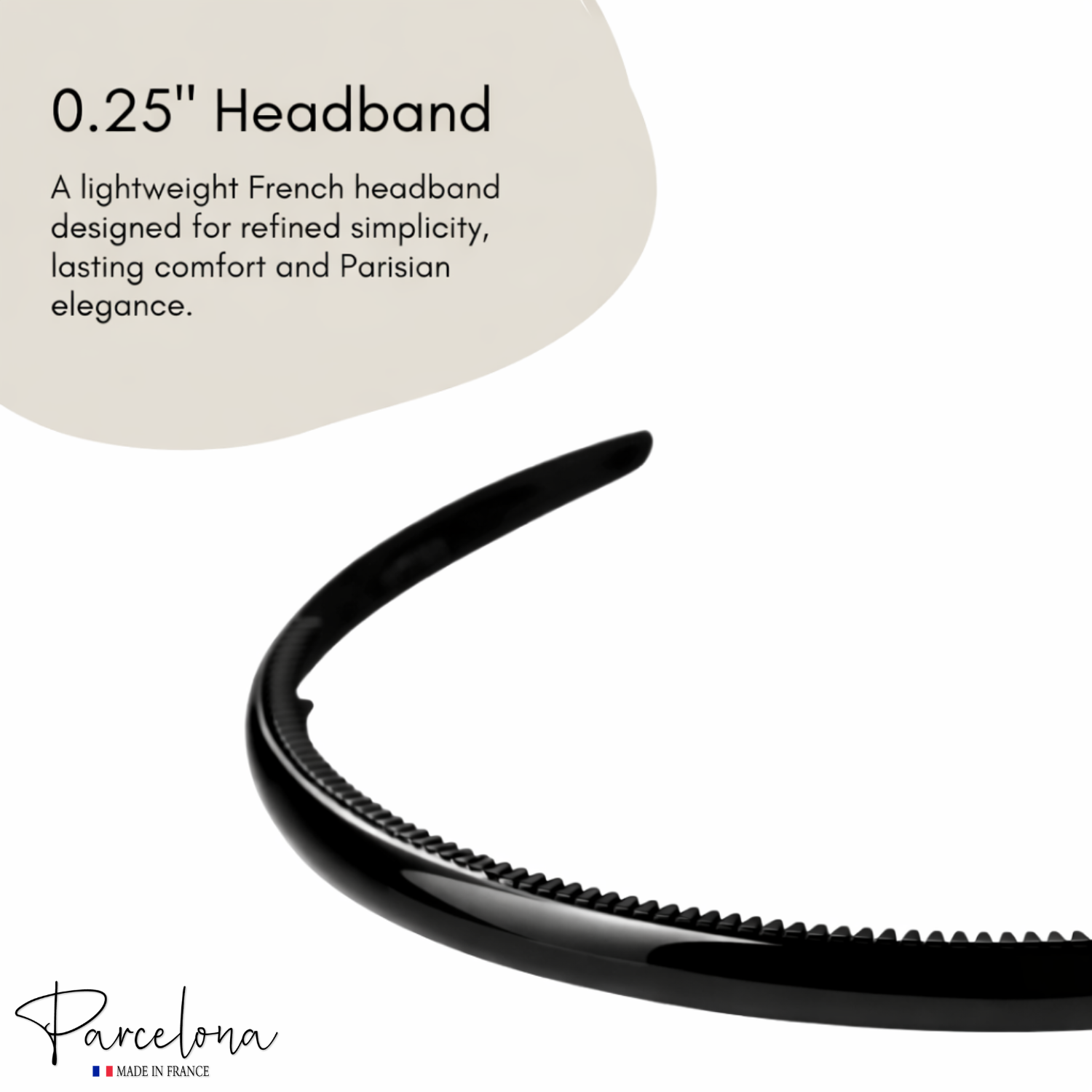 Parcelona French Nue Yoga Headband Inner Grip Teeth Hairband for Women & Men Unisex