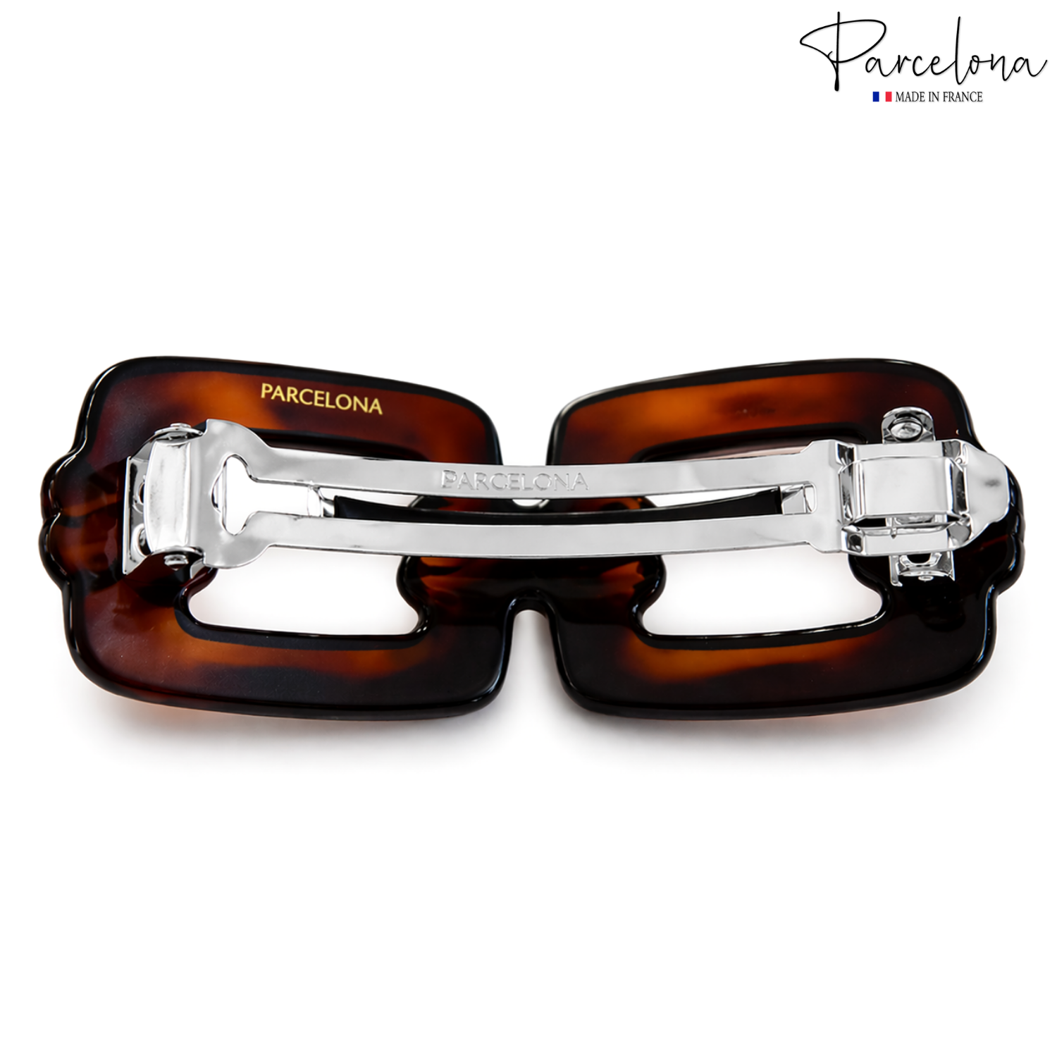 Parcelona French Eyeglass 3.25" Tortoise Shell No Slip Hair Clip Barrette Women