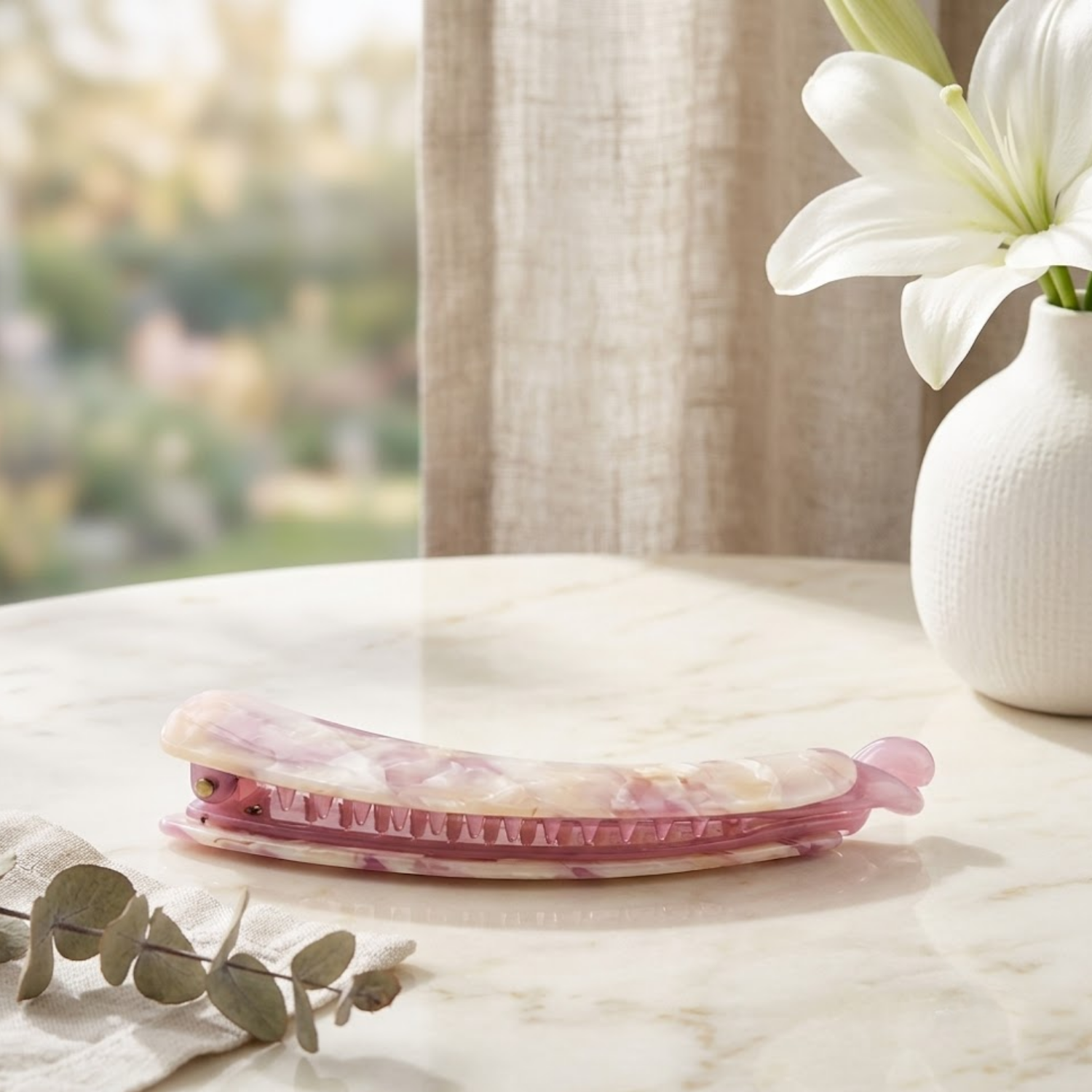 Moeni Curve Extra Large 5 Inch Cellulose Acetate Banana Hair Clip for Women
