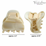 French Amie Belle Small Handmade Celluloid Acetate Jaw Hair Claw for Women
