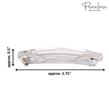 Parcelona French Metal Barrettes 2 3/4" No Slip Grip Women Hair Clips (10 Pcs)