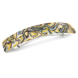 French Amie Long Rectangle Handmade Large Hair Barrette Clip for Women N Girls