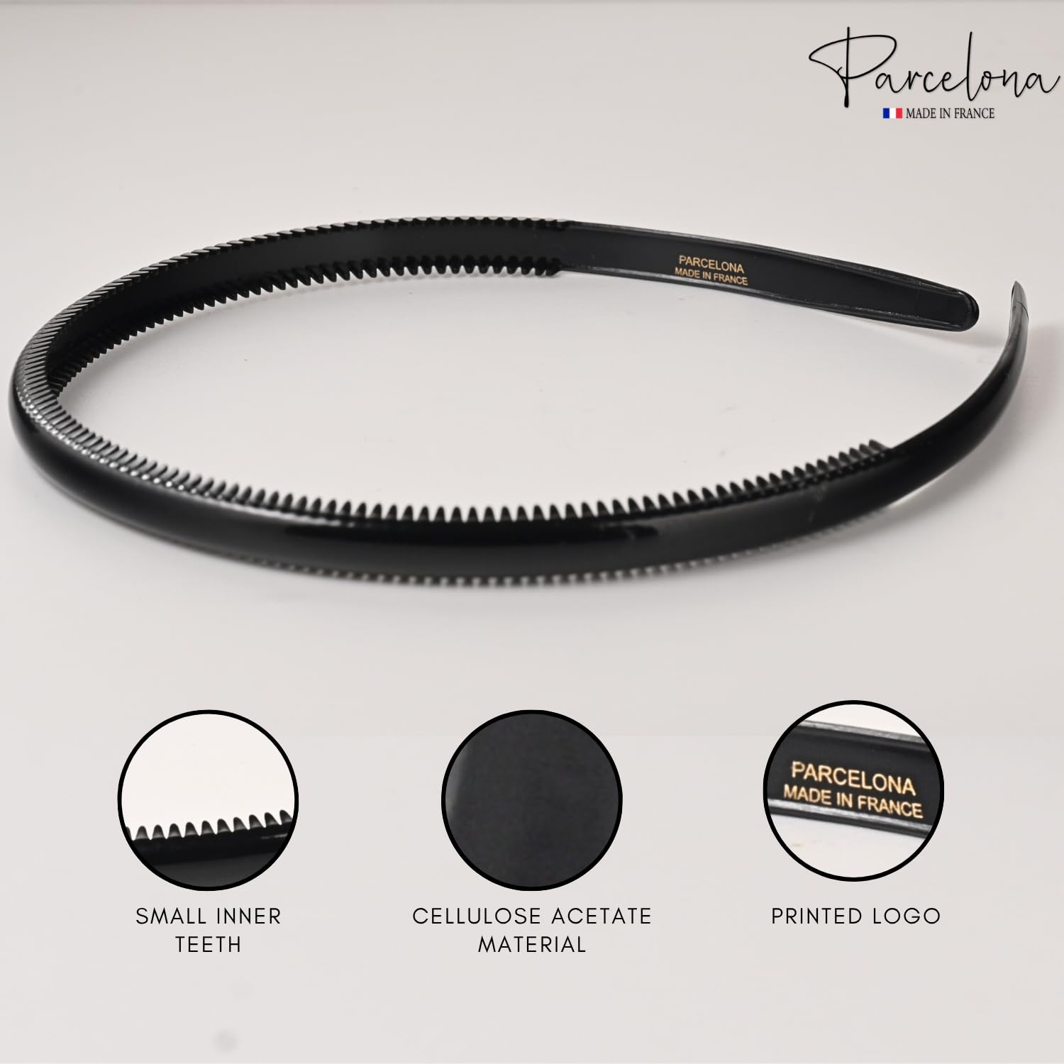Parcelona French Nue Yoga Headband Inner Grip Teeth Hairband for Women & Men Unisex