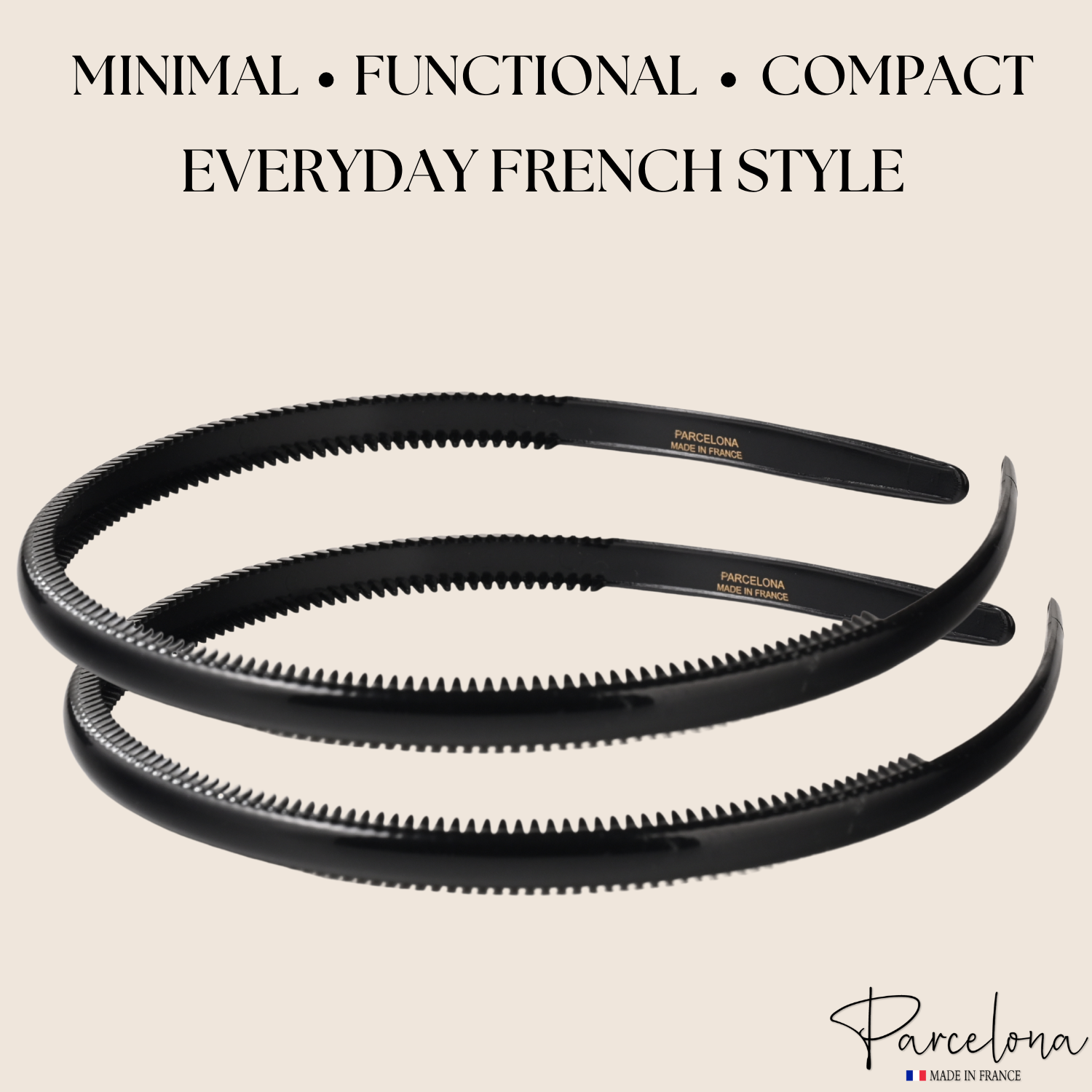 Parcelona French Nue Yoga Headband Inner Grip Teeth Hairband for Women & Men Unisex