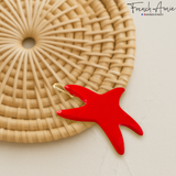 French Amie Star Small Celluloid Handmade Hair Slide Barrette With Snap Clips