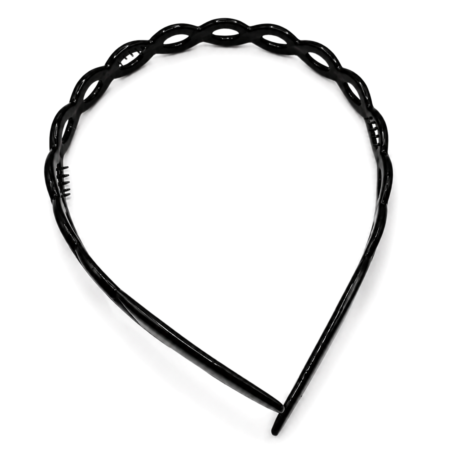 Parcelona Chain Link Hair Band Cellulose Acetate Inner Teeth Women Headband