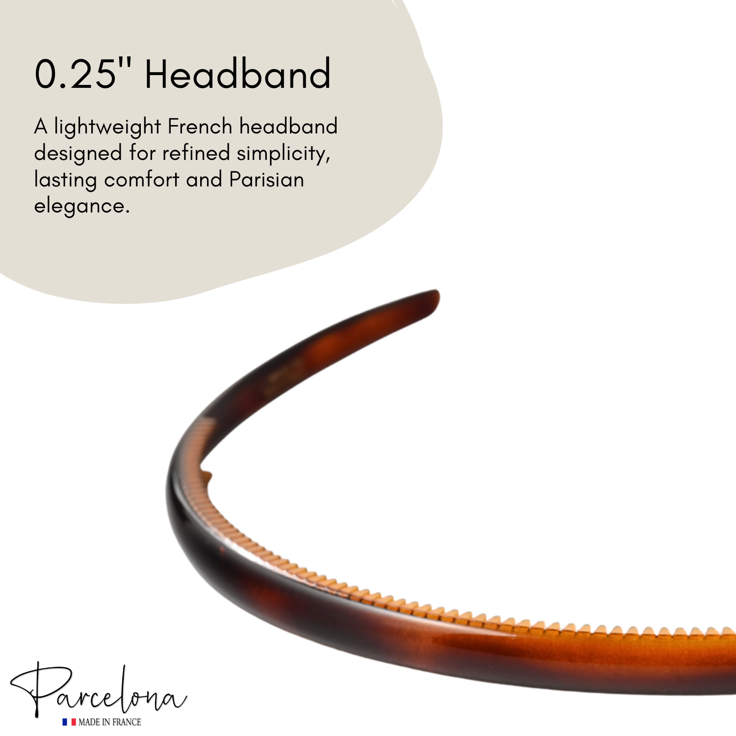 Parcelona French Nue Yoga Headband Inner Grip Teeth Hairband for Women & Men Unisex
