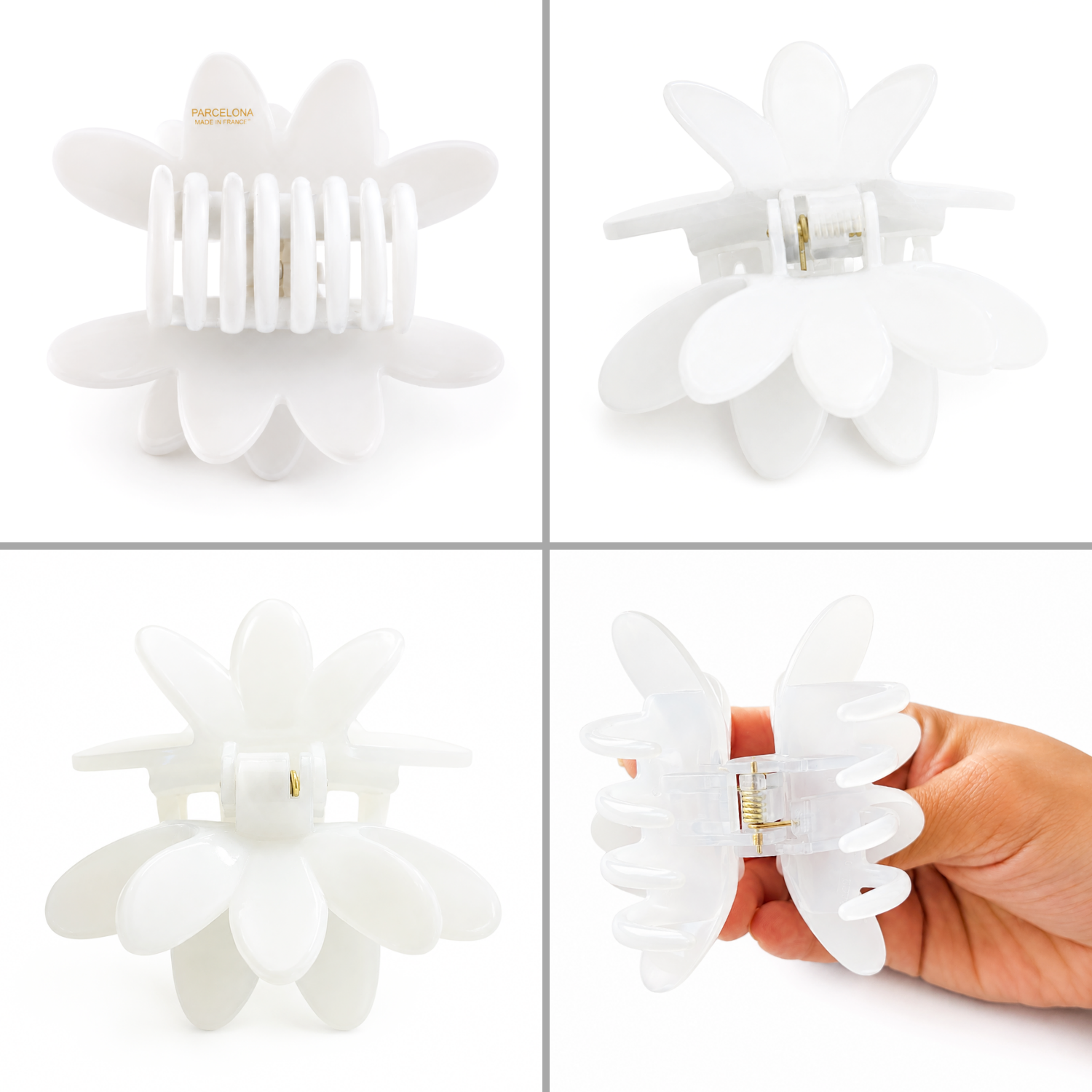 Parcelona French Butterfly 3" Medium Shell Cellulose Jaw Hair Claw for Women