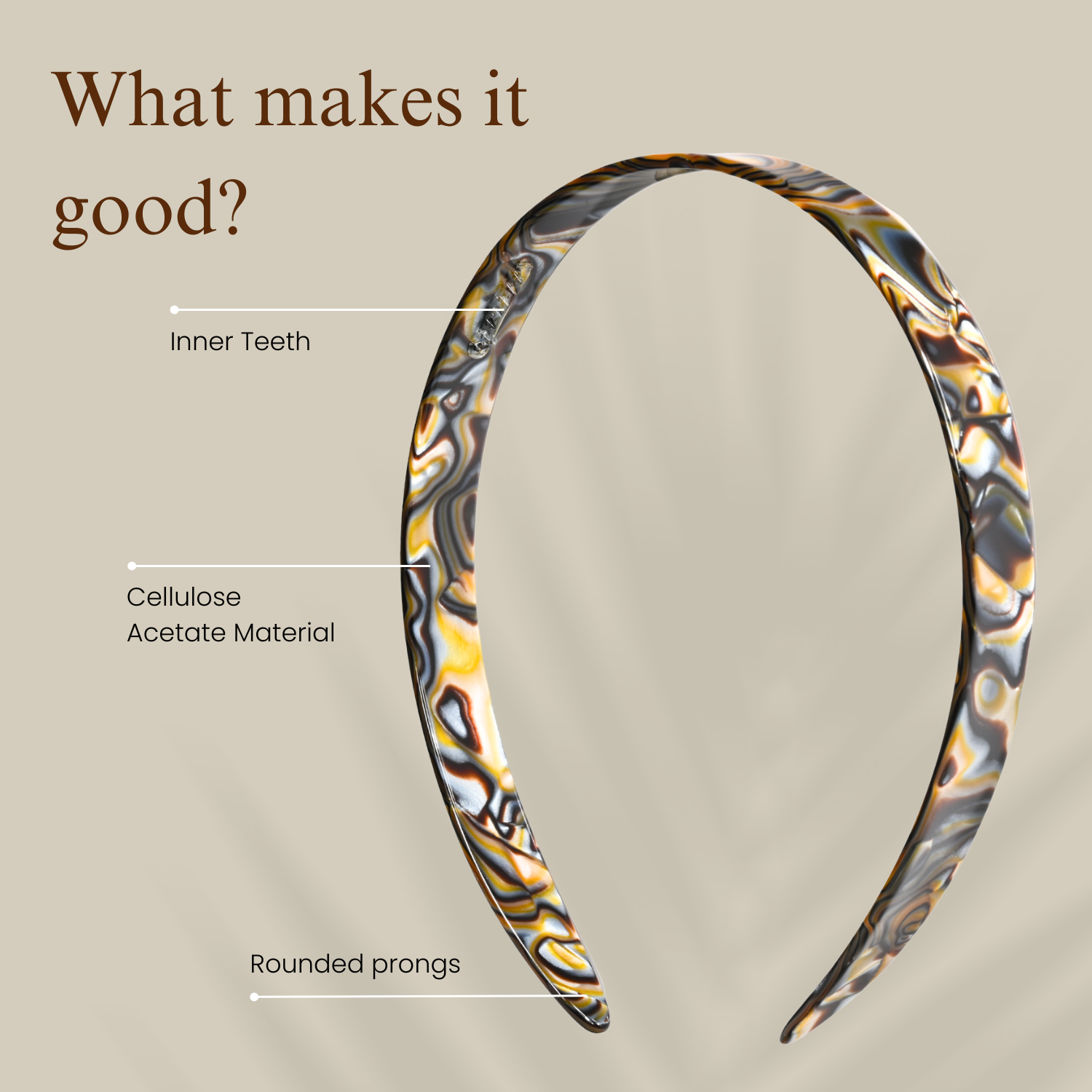 French Amie Wide Headband 1/2" Handmade Celluloid Hair Accessories Women & Girls