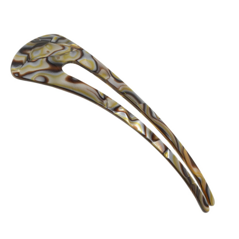 French Amie Grace Long Onyx Large Cellulose Acetate Chignon U Hair Pin Stick