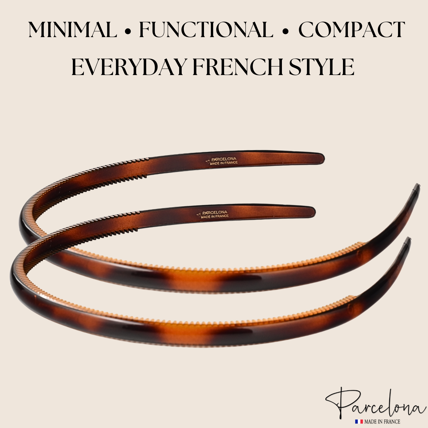 Parcelona French Nue Yoga Headband Inner Grip Teeth Hairband for Women & Men Unisex