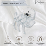 Parcelona French Classic Large Pony Celluloid Jaw Hair Claw for Women and Girls