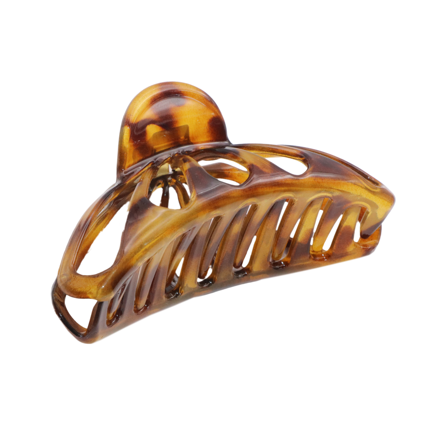 Parcelona French Rain Drop 4" Large Celluloid Jaw Hair Claw for Women