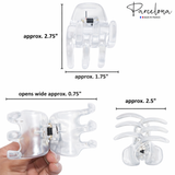 Parcelona French Classic Large Pony Celluloid Jaw Hair Claw for Women and Girls