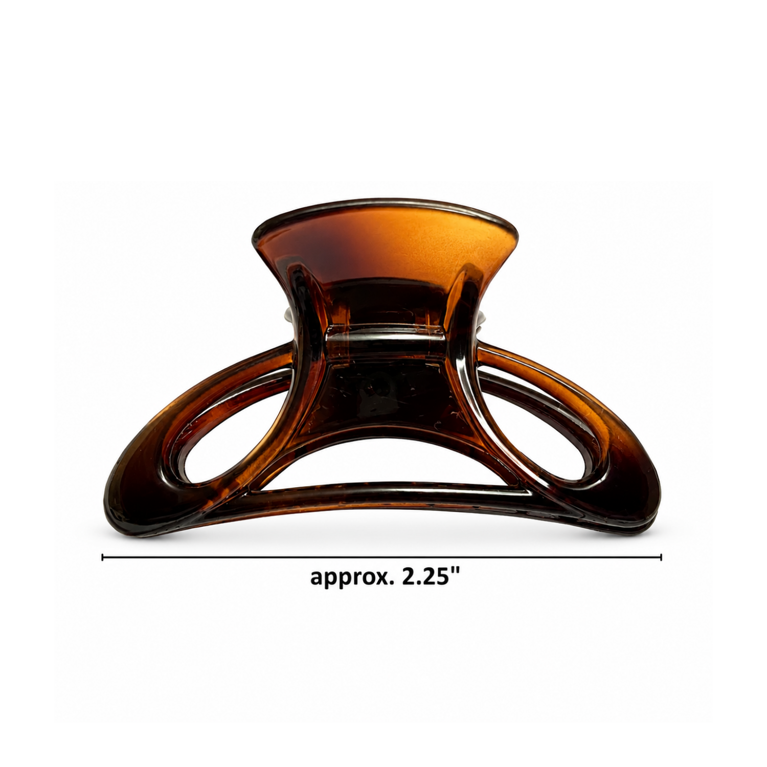 Parcelona French Cutout Set of 2 Small Shell And Black Cellulose Hair Claws