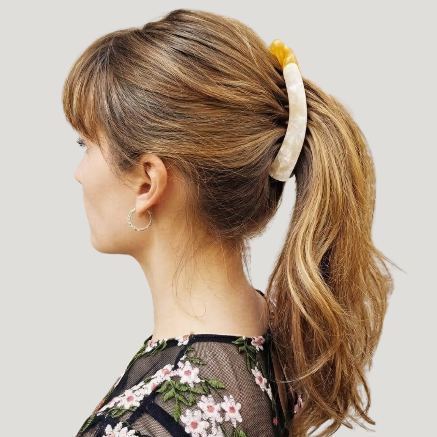 Moeni Curve Extra Large 5 Inch Cellulose Acetate Banana Hair Clip for Women